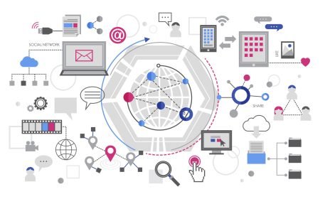 Illustration of social media concept